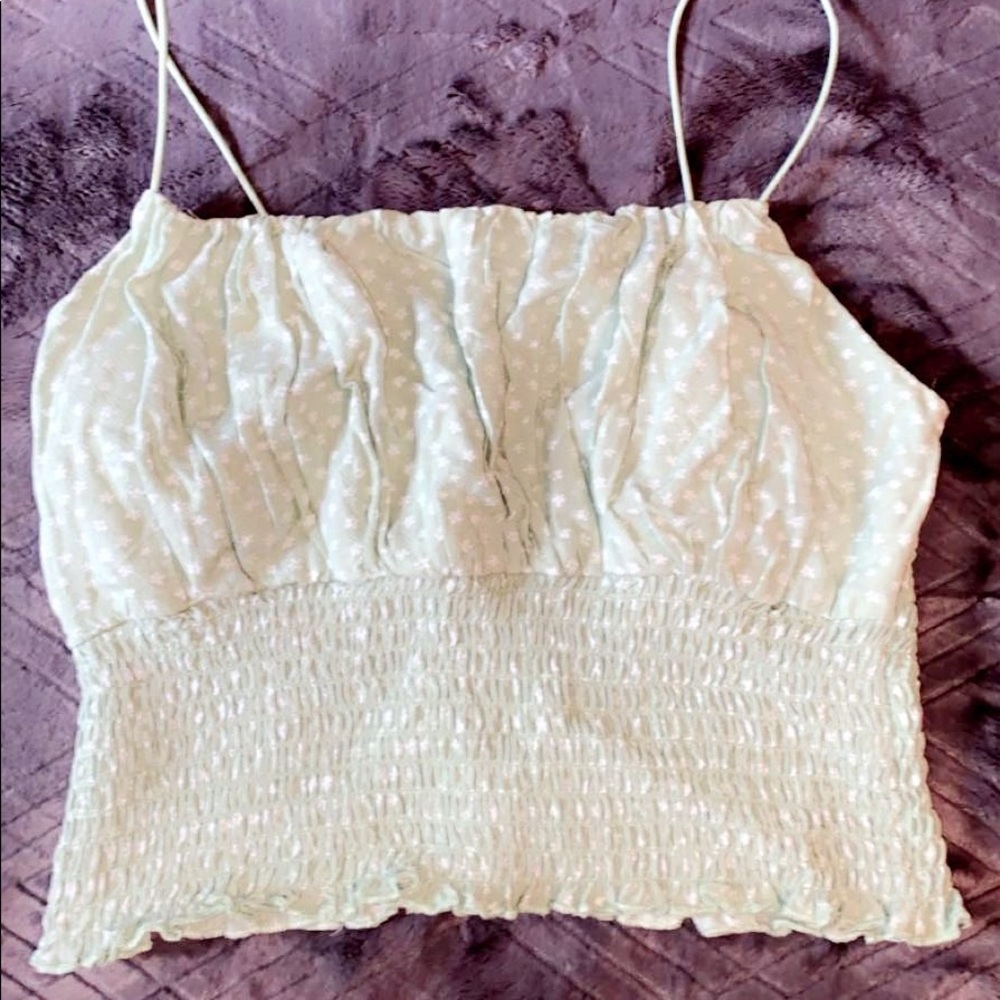 flower print ruffle tank